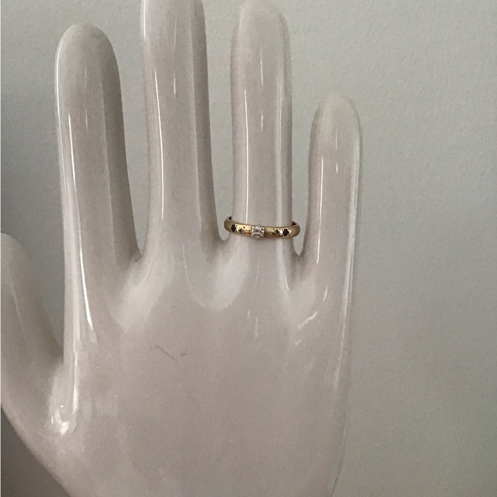 14k Yellow Gold with Diamond Ring
